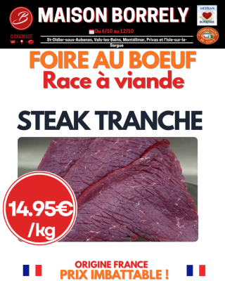PROMO : Steak tranche 1kg