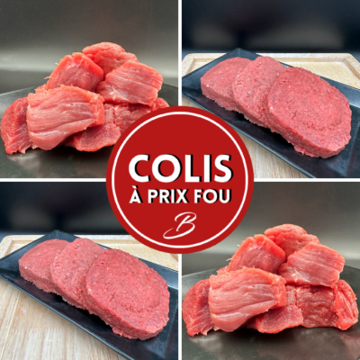 Colis de bœuf 5kg à 14.99€/kg