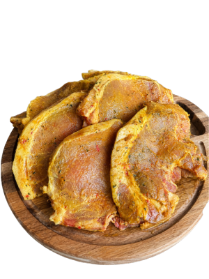 Côtes de porc marinées à 14.95€ /kg