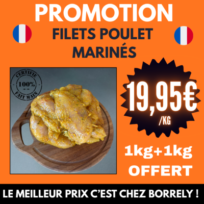 Filets de poulet 1Kg + 1Kg OFFERT