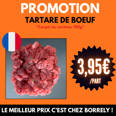 Tartare de boeuf "couteau" 150g