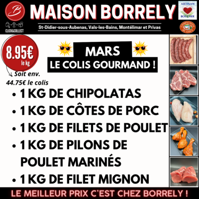 Colis de Mars : 8.95€/kg
