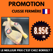 FOIRE A LA VOLLAILE : Cuisse de poulet Fermier � 8.95� /kg