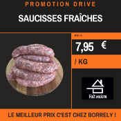 PROMO : Saucisses fra�che � 7.95� /kg