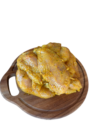 Filets de poulet marinés à 14.95€/kg