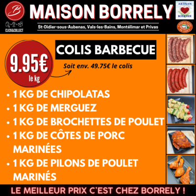 Colis barbecue à 9.95€ /kg 