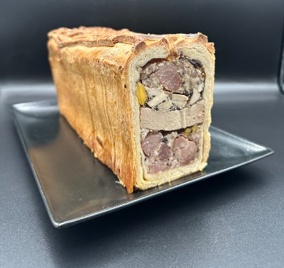 Pâté en croûte pintade et morilles à 22.95€/kg