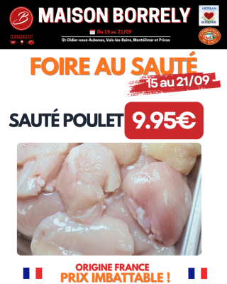 PROMO : Sauté de poulet 1kg 