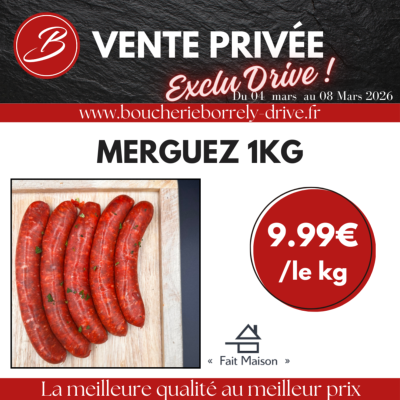 Vente privée : Merguez 1kg