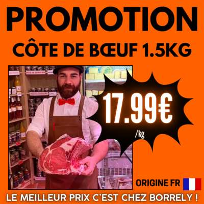 PROMO : Côte de bœuf 1.5 Kg