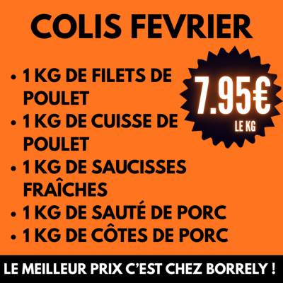 Colis de Février à 7,99€ /kg