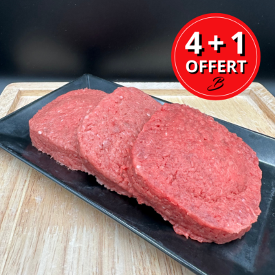 Steak haché 150g à 19.95€ /kg : 4+1 offert !