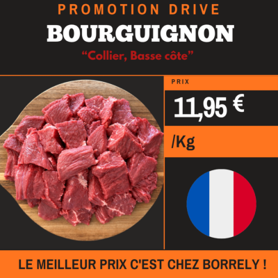 PROMO : Bourguignon 11,95€/Kg