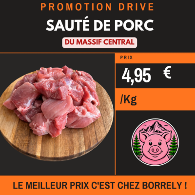 PROMO Sauté de porc à 4,95€/Kg